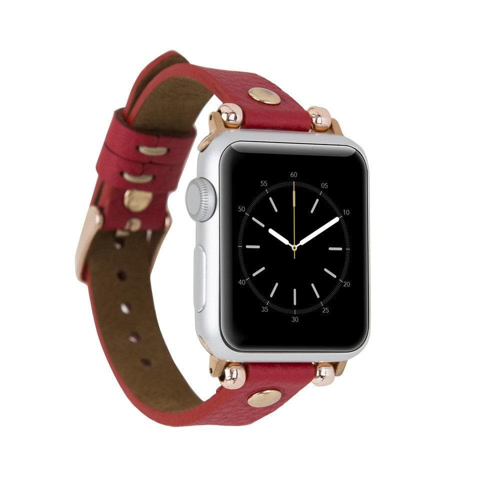 Ferro Fitbit Genuine Leather Watch Band with Rose Gold Trok