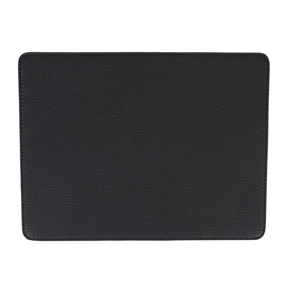 Black leather mouse pad on a white background