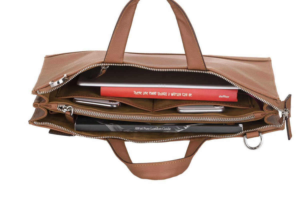 Canzo 15" Leather Laptop Bag for Women and Men