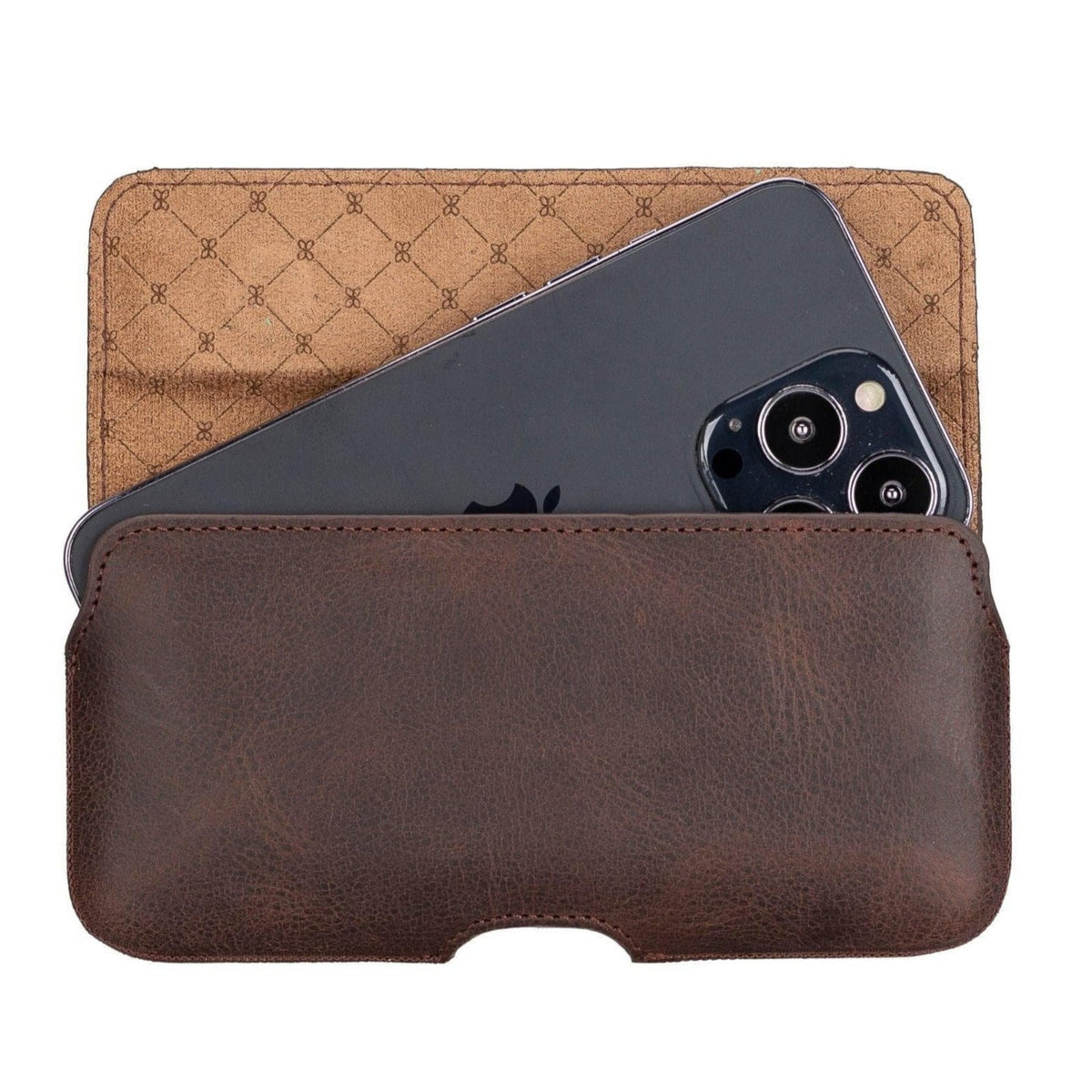 Aslant Genuine Leather Belt Attachable Universal Phone Case