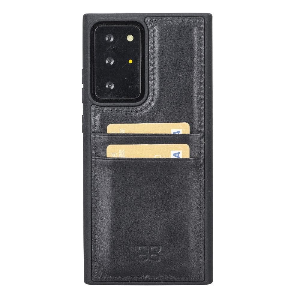 Samsung Galaxy Note 20 Series  Genuine Leather Back Cover With Card Holder