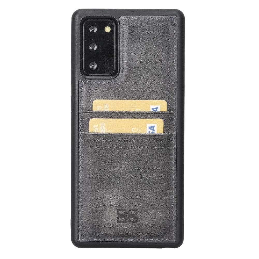 Samsung Galaxy Note 20 Series  Genuine Leather Back Cover With Card Holder