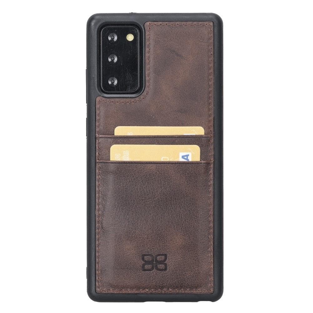 Samsung Galaxy Note 20 Series  Genuine Leather Back Cover With Card Holder