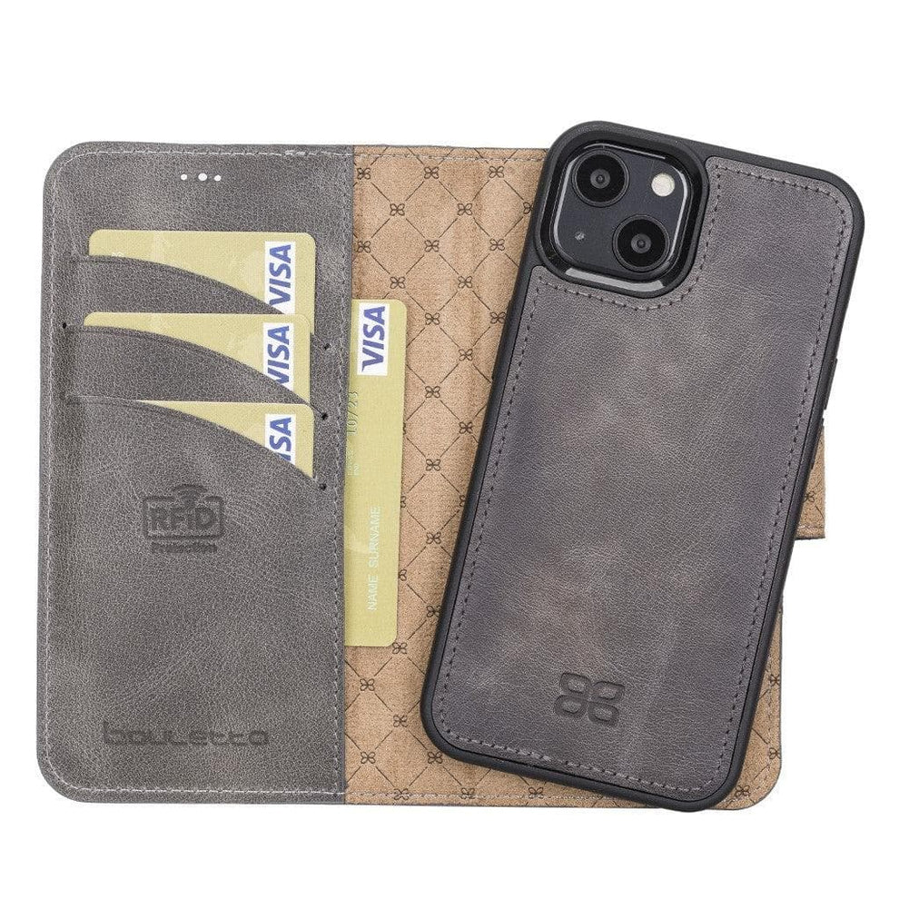 Phone case with card slots and brand logo on a white background