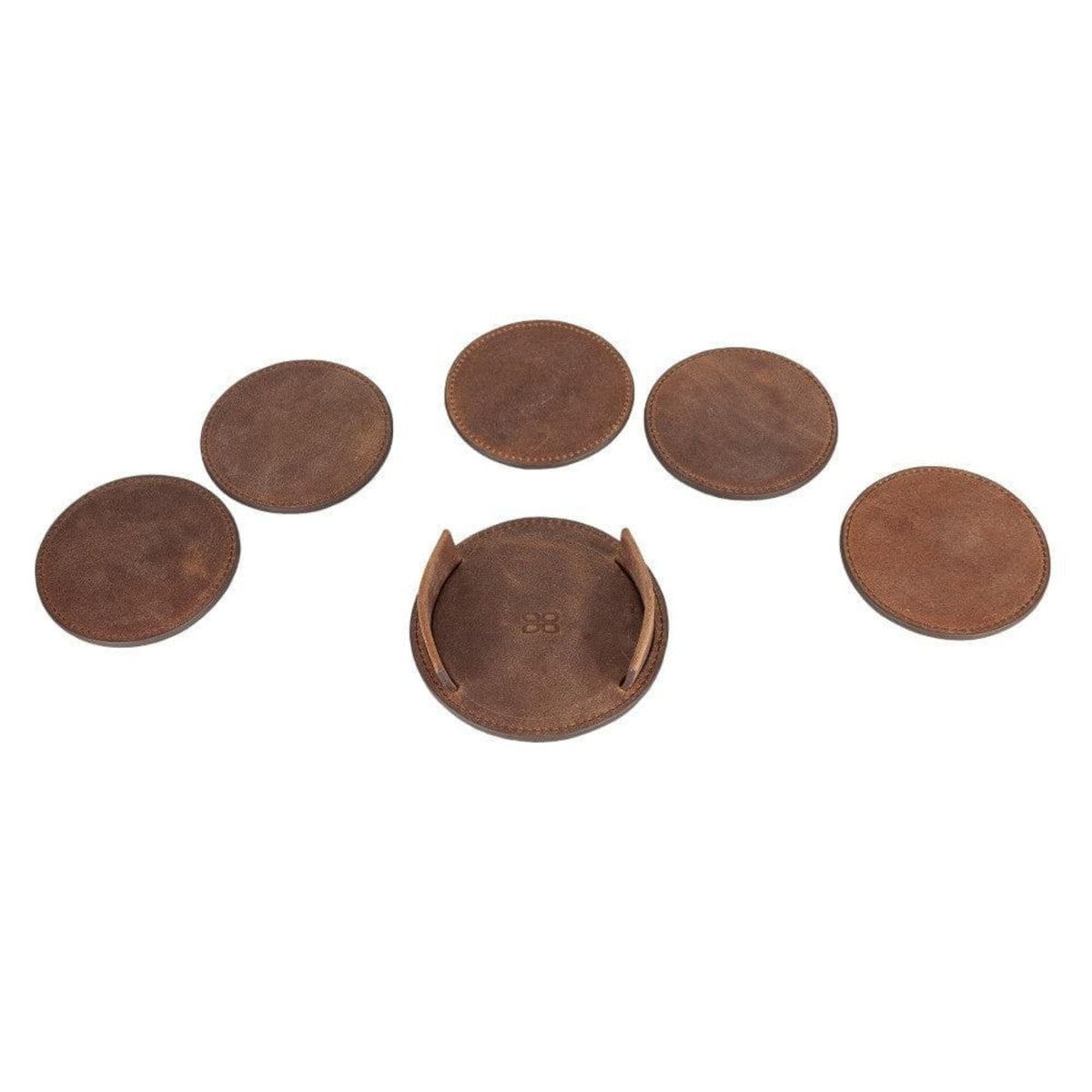 Divine Leather Cup Coaster Set (5 Pack)