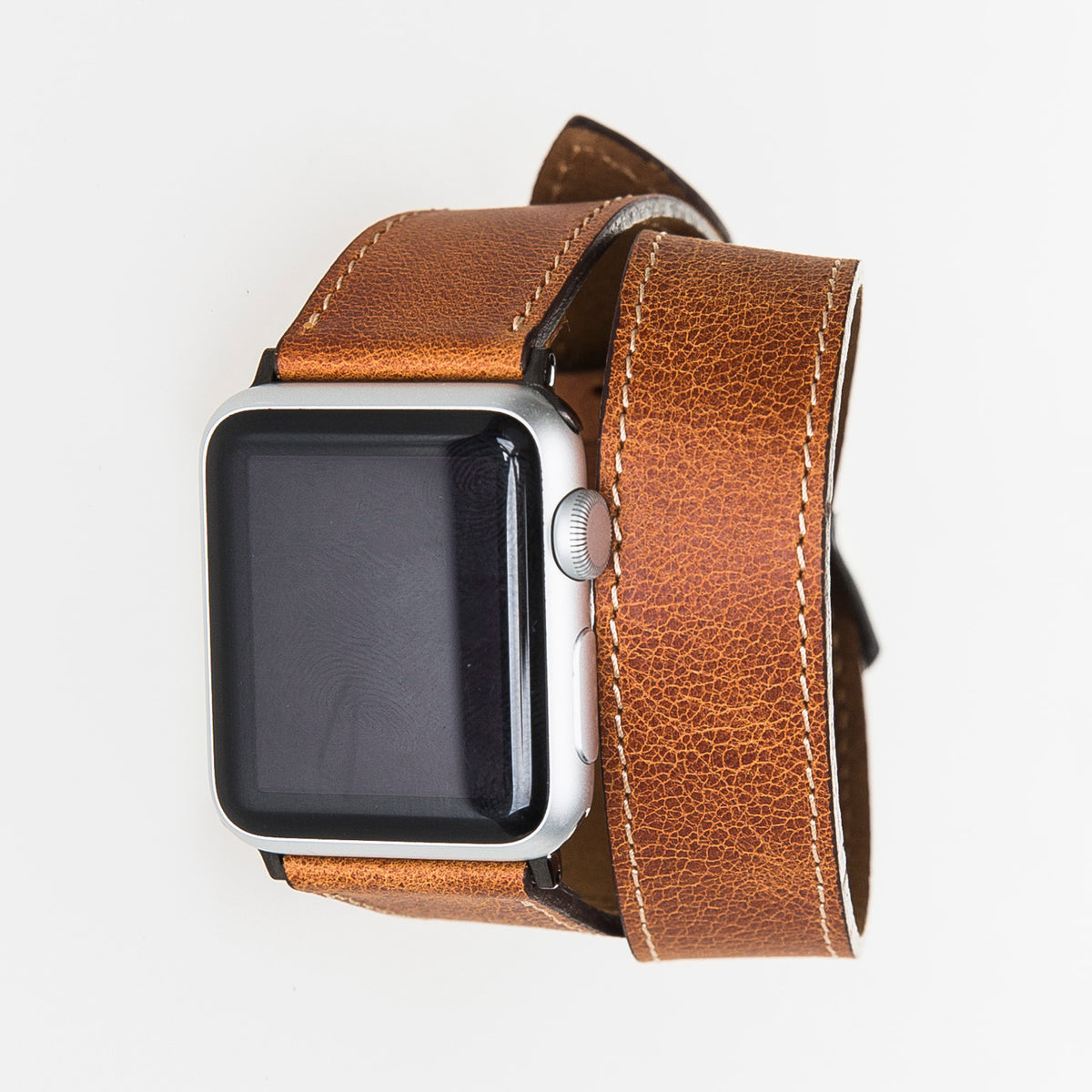 Stambu Apple iWatch Genuine Leather Double Wrap Watch Band