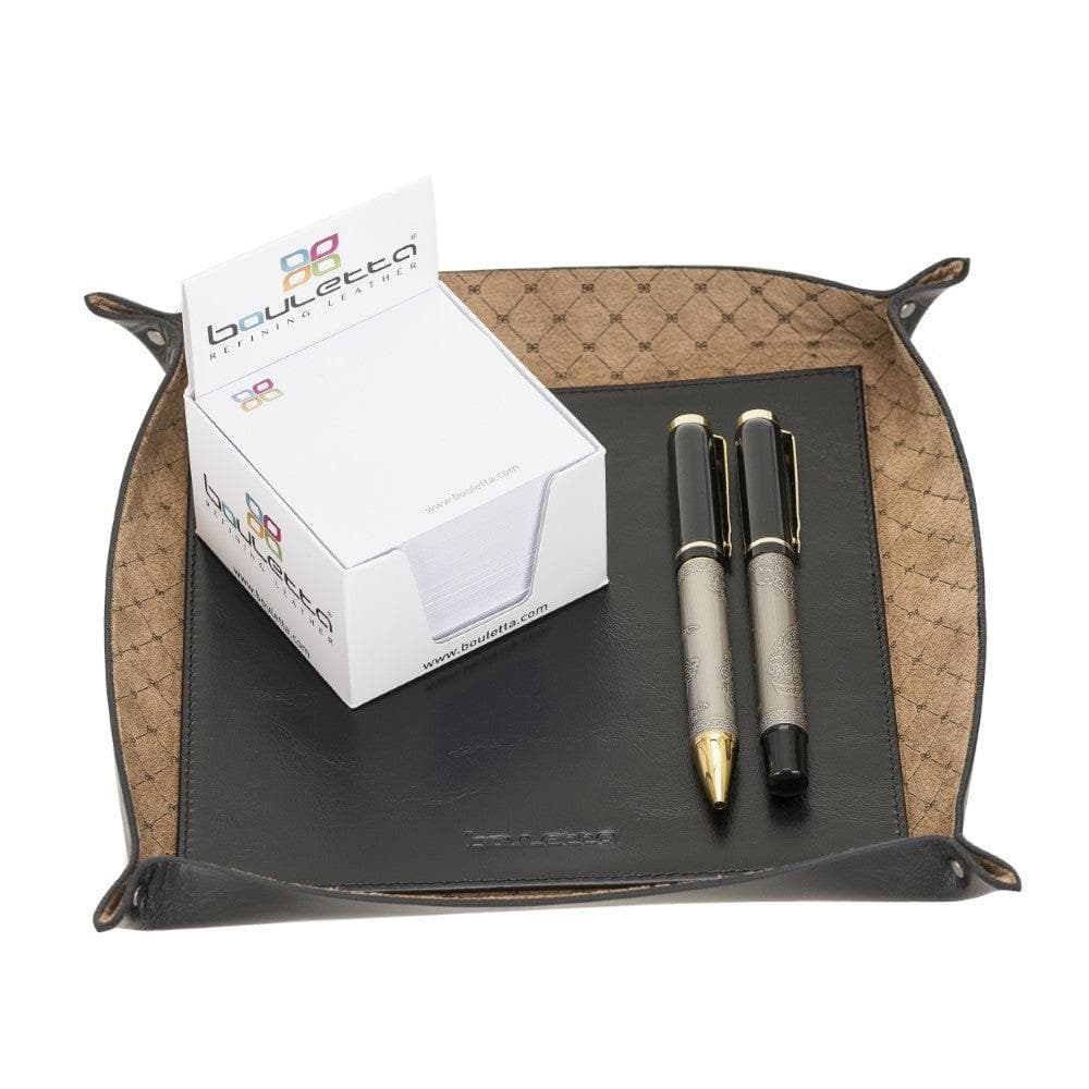 Organiseur de bureau en cuir véritable