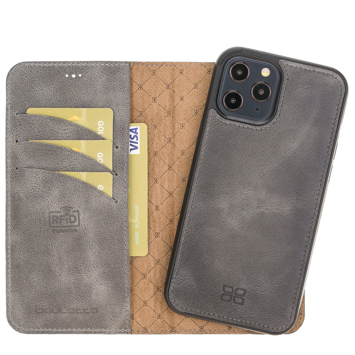 Monaco iPhone 12 Series Leather Wallet Case