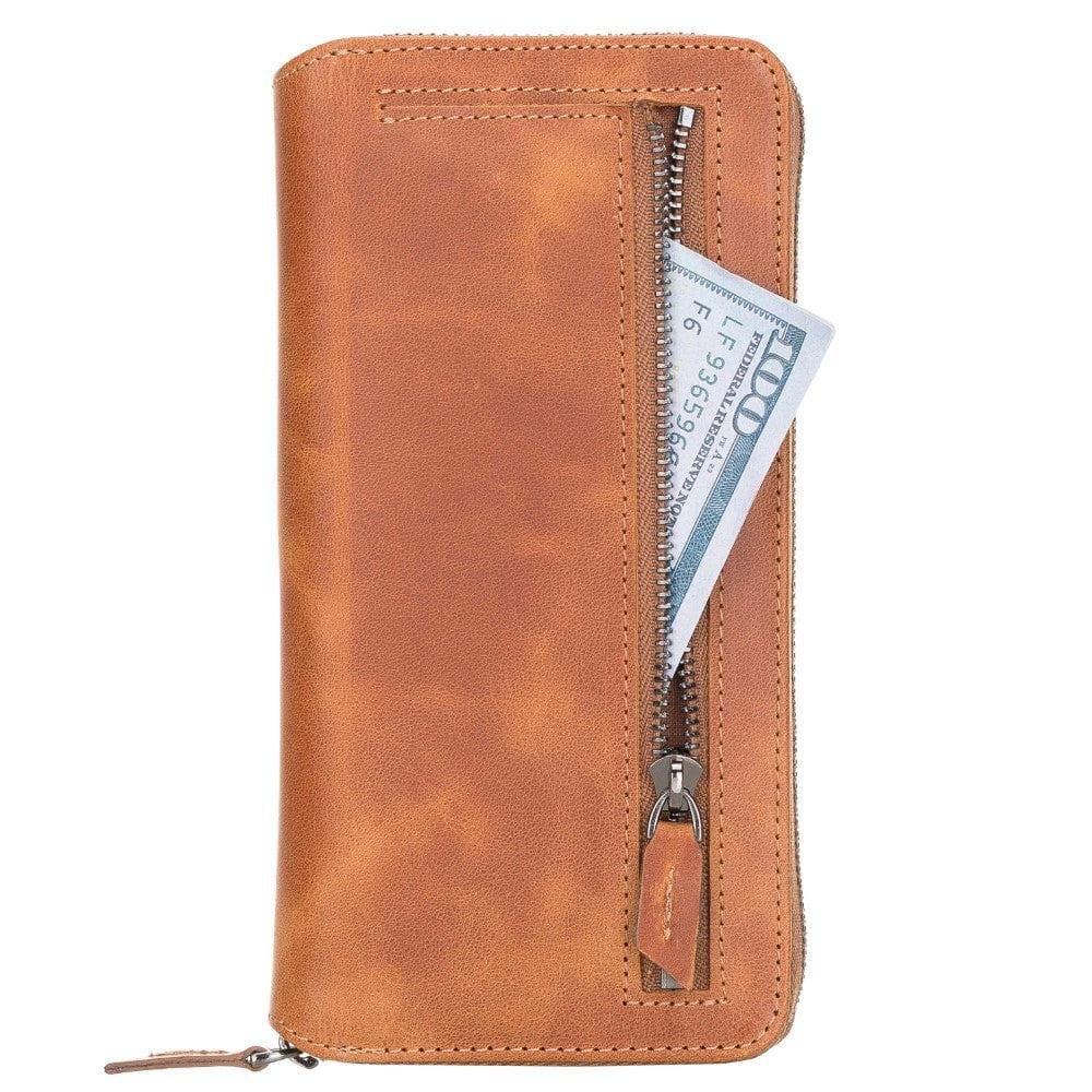 Samsung Galaxy S21 Series Genuine Leather Pouch Magic Wallet  Detachable and Zipper Wallet Case
