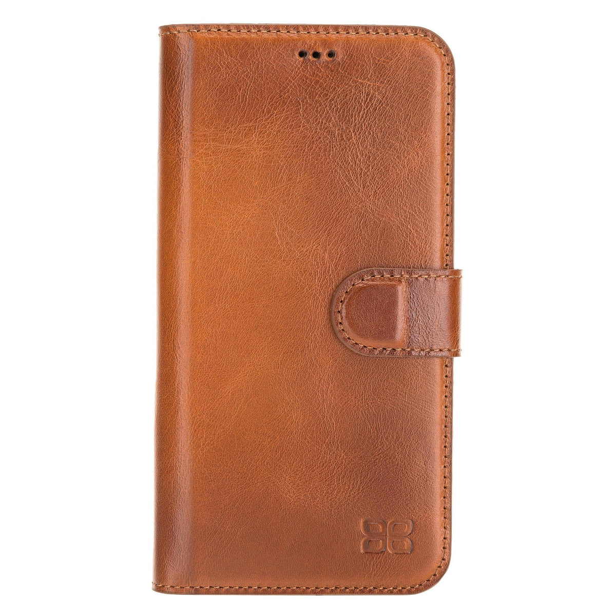 Saran iPhone 12 Series Leather Non Detachable Folio Wallet Case