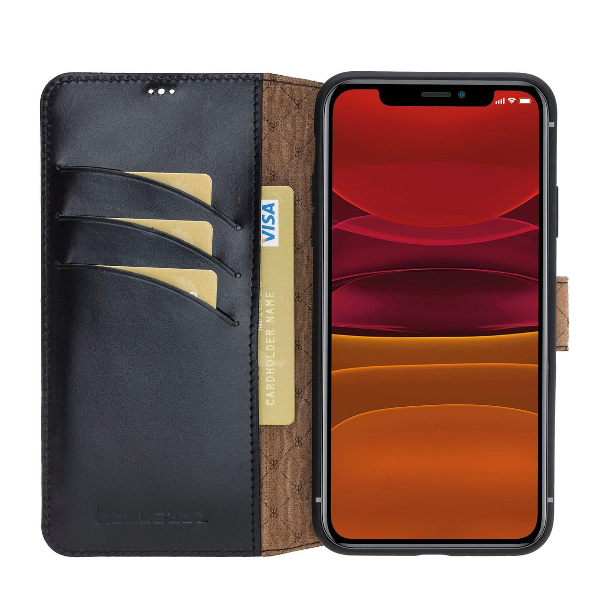 iPhone 11 Series Leather Folio Wallet Case with ID