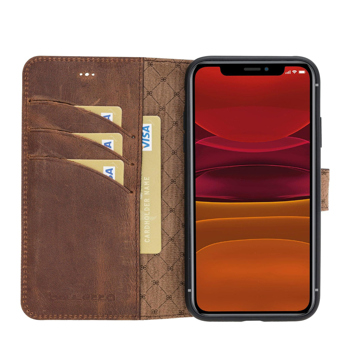 iPhone 11 Series Leather Folio Wallet Case with ID