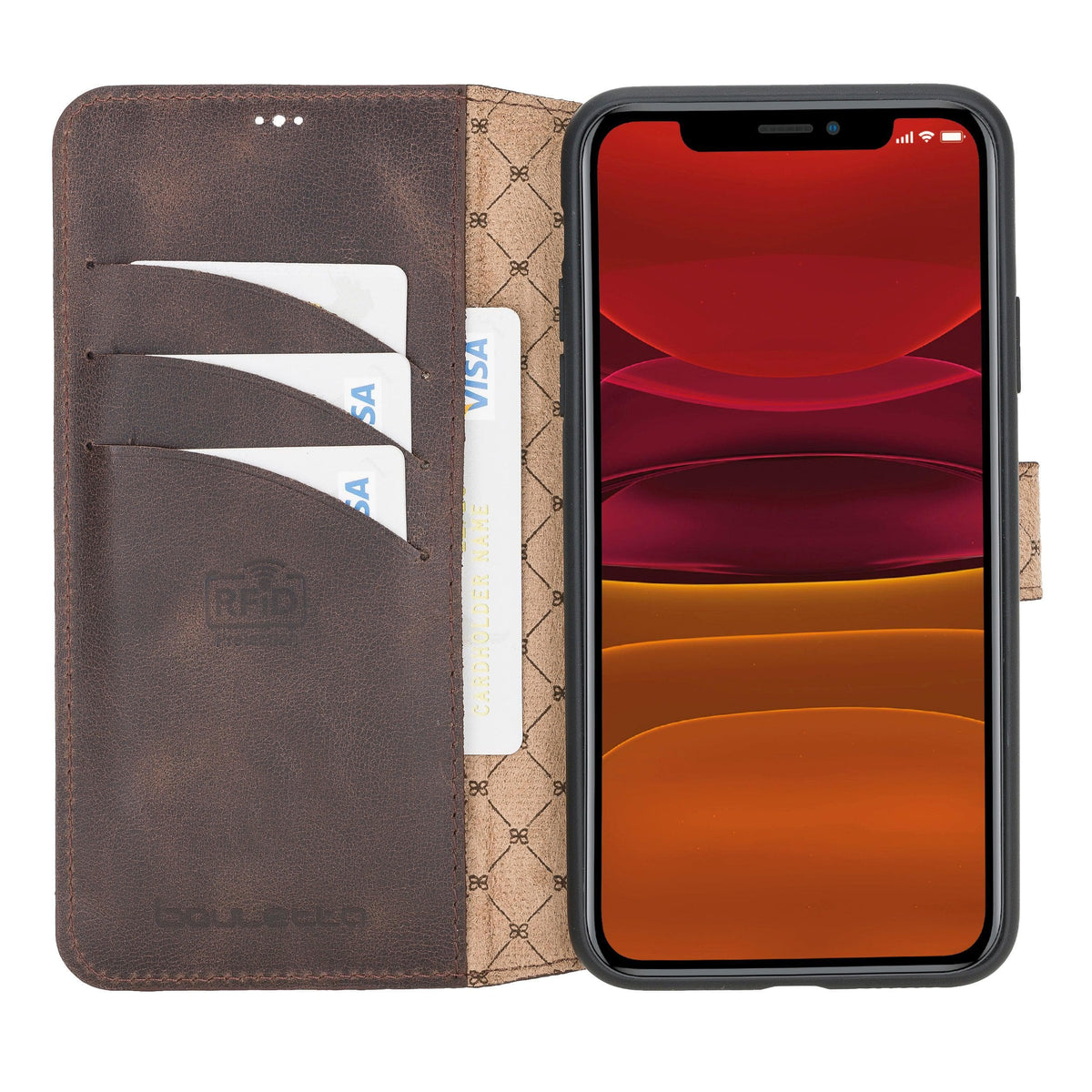 iPhone 11 Series Leather Folio Wallet Case with ID