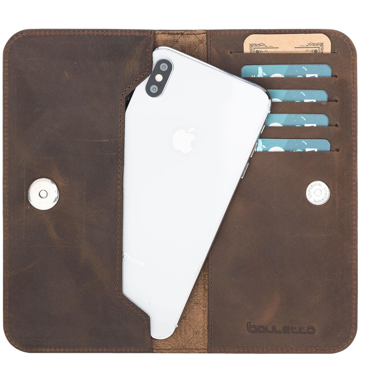 Universal Lisbon Genuine Leather Clutch  Holster Phone Case for Apple iPhone X Series