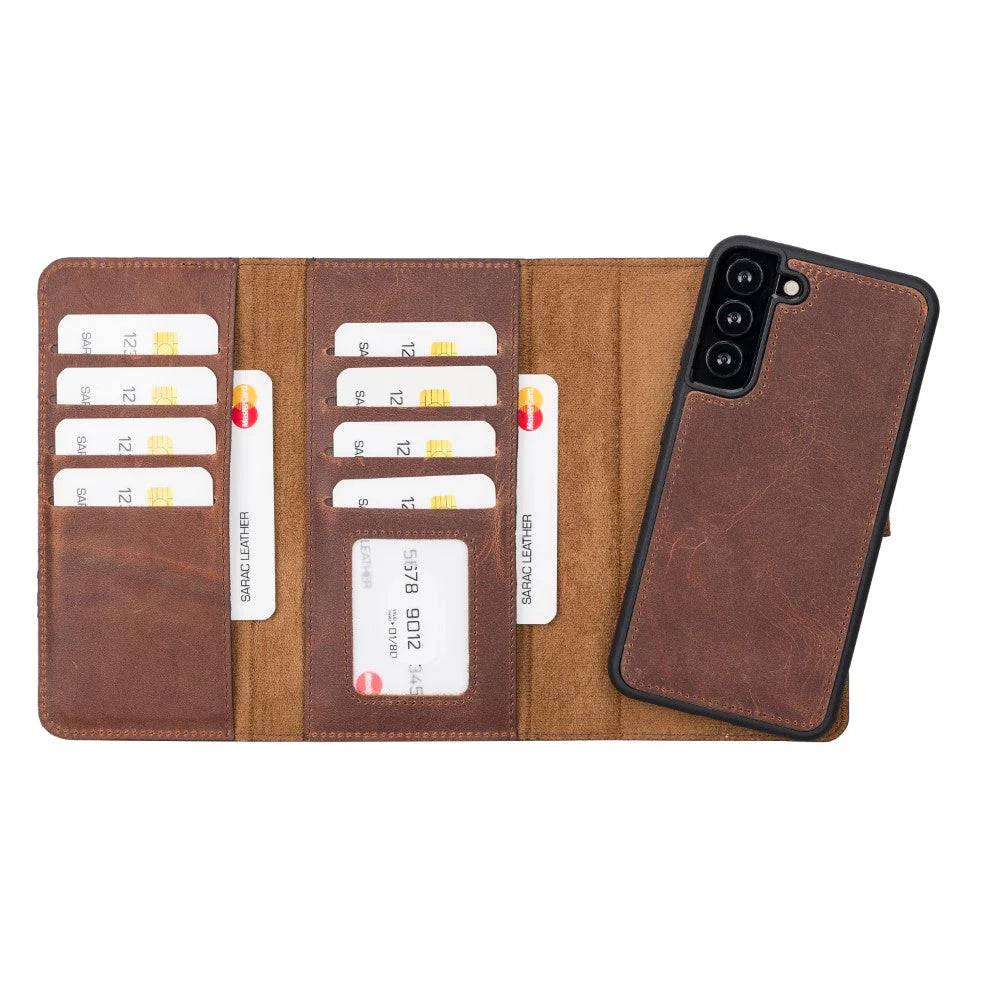 Coque Portefeuille Santa en Cuir pour Samsung Galaxy S22 Plus