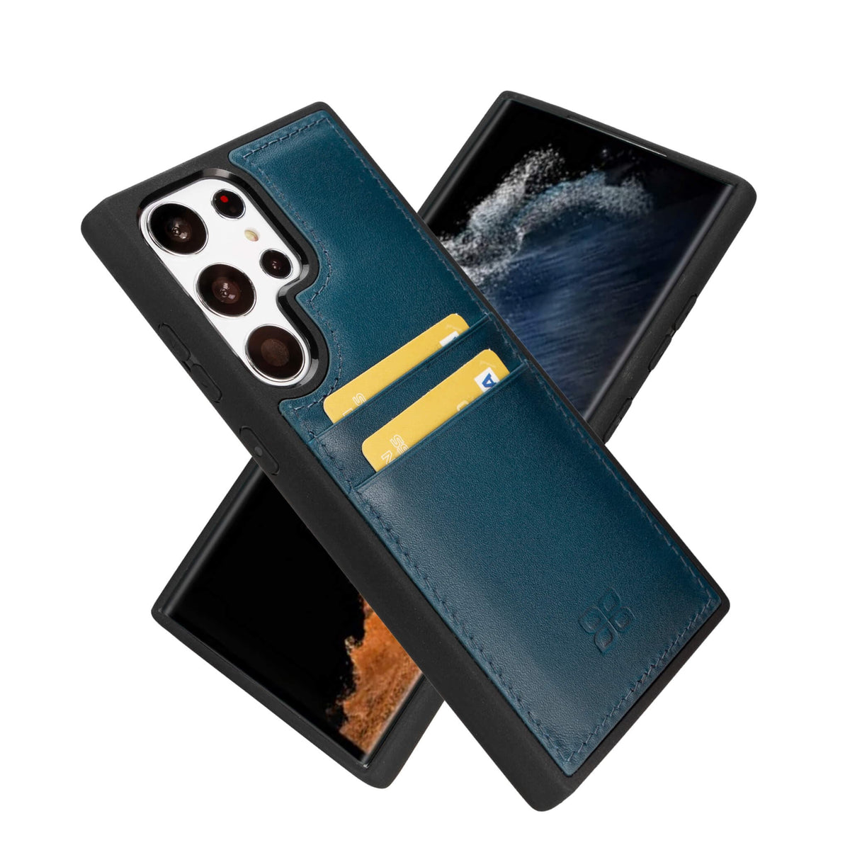 Samsung Galaxy S23 Serie Leder-Backcover mit Kartenhalter