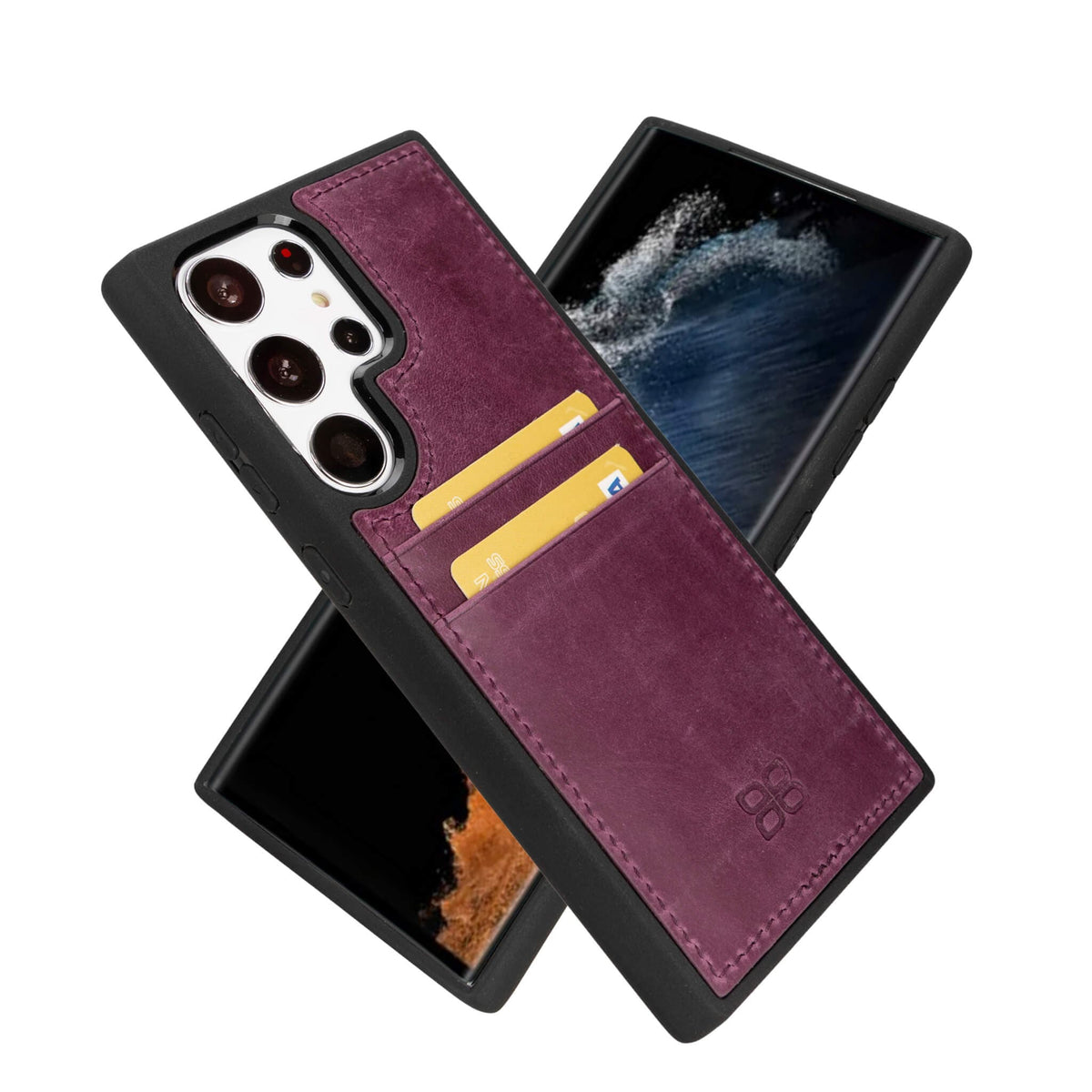 Samsung Galaxy S23 Serie Leder-Backcover mit Kartenhalter