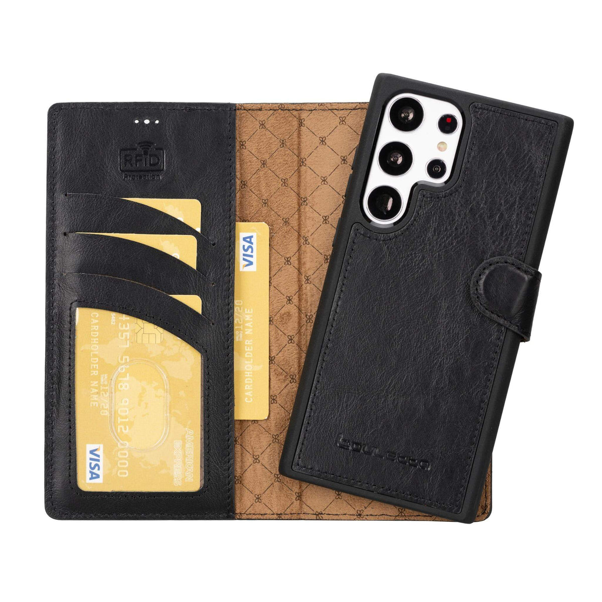 Monaco Samsung Galaxy S23 Serie Abnehmbare Leder-Hülle