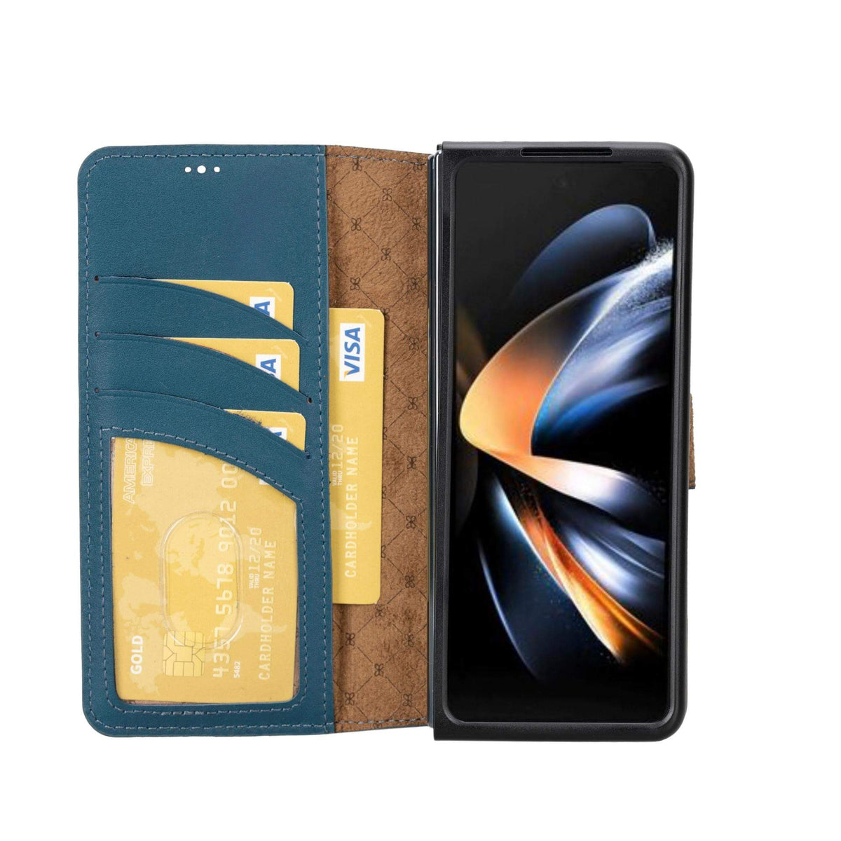 Louve Samsung Galaxy Z Fold 4 Leder-Wallet-Hülle
