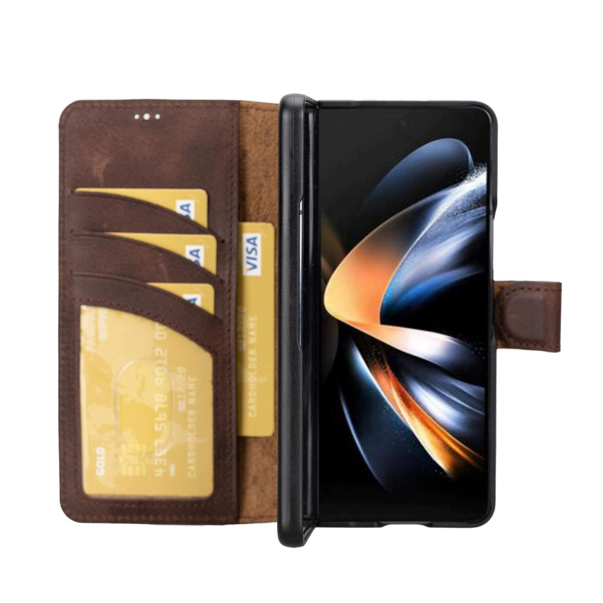Louve Samsung Galaxy Z Fold 4 Leder-Wallet-Hülle