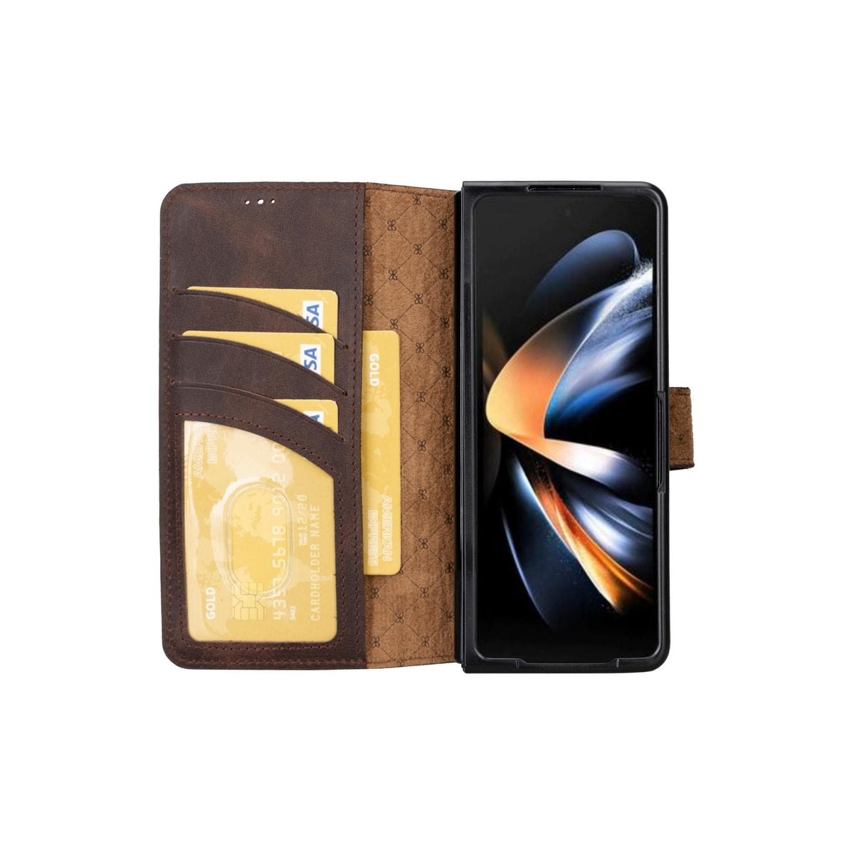 Louve Samsung Galaxy Z Fold 5 Leder-Wallet-Hülle