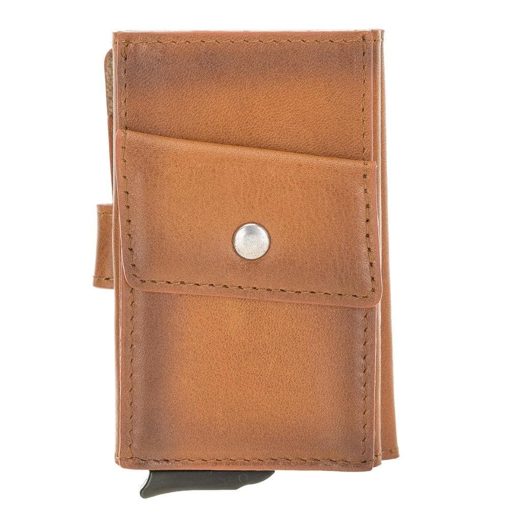 Terry Leather Coin Mechanical Card Holder