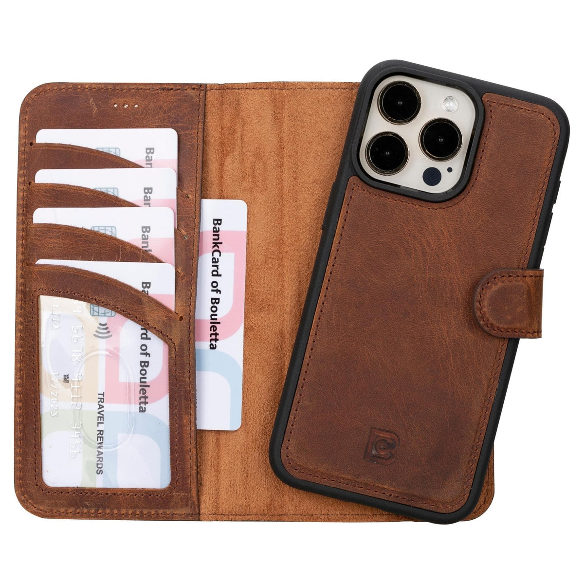 Monaco iPhone 15 Pro (6.1") Leather Wallet Case