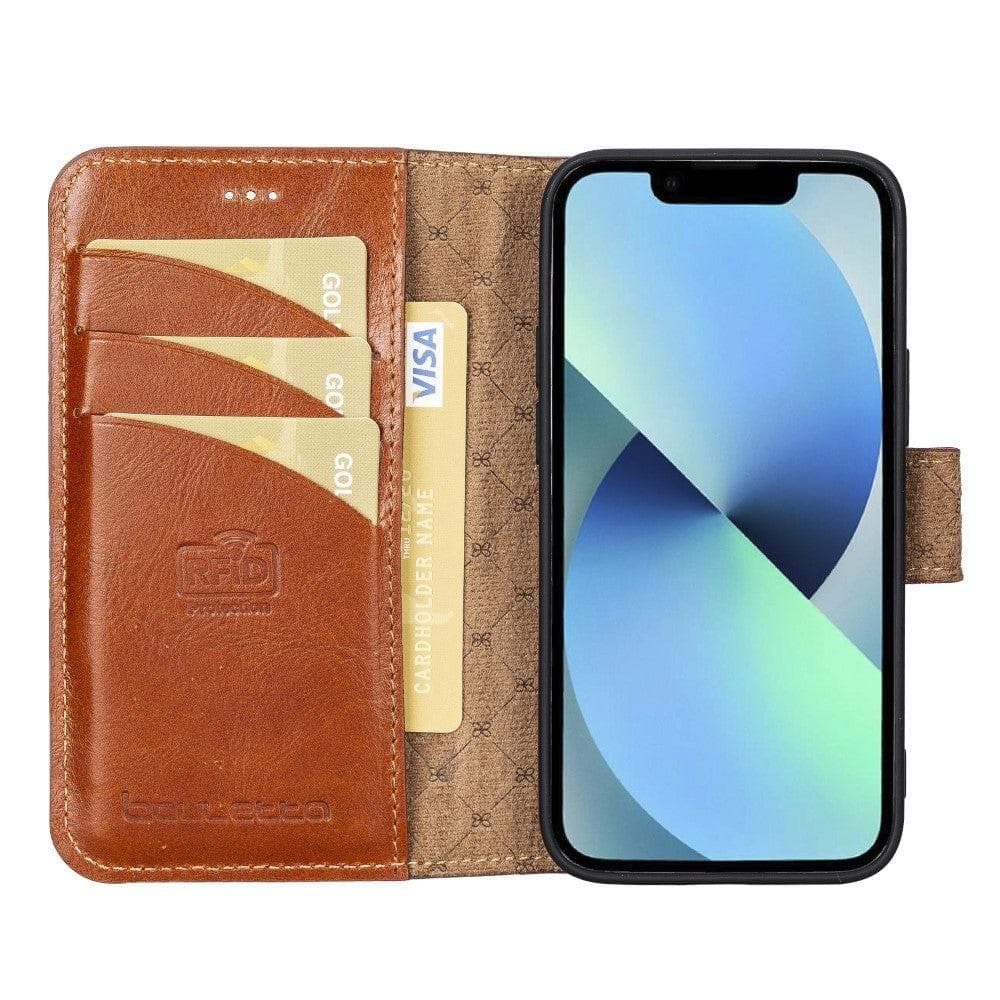 iPhone 13 Series Leather Non-Detachable  Folio Wallet Case