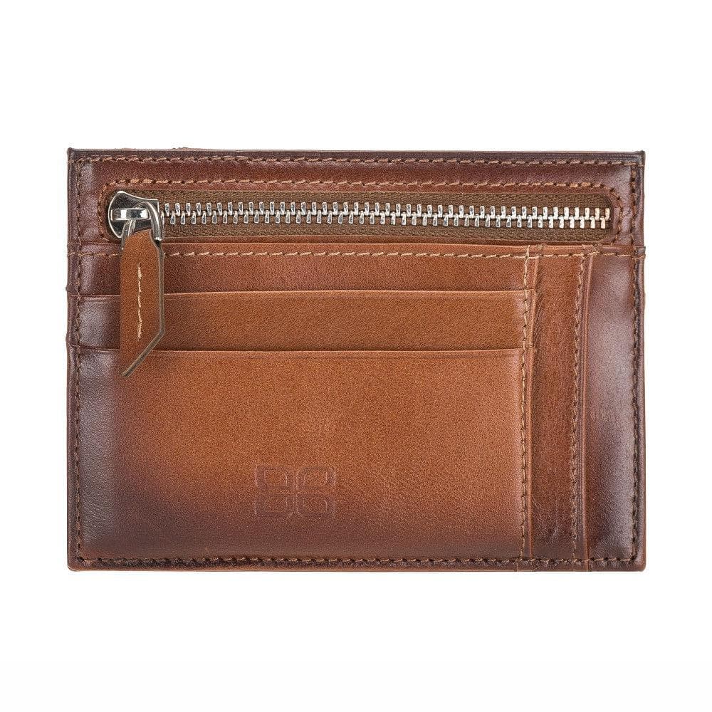 Zip Genuine Leather Card Holder