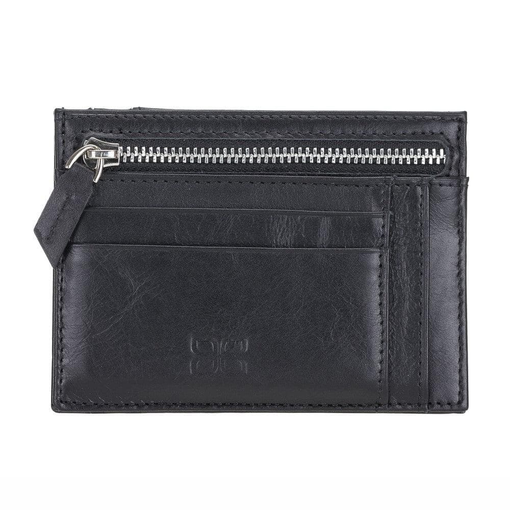 Zip Genuine Leather Card Holder